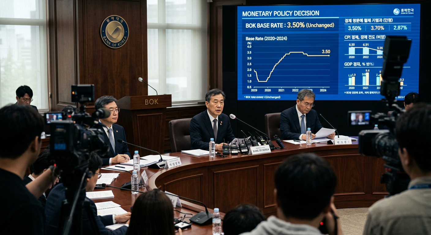 한국은행 금통위의 기준금리 인상 회의 현장 분위기 전달