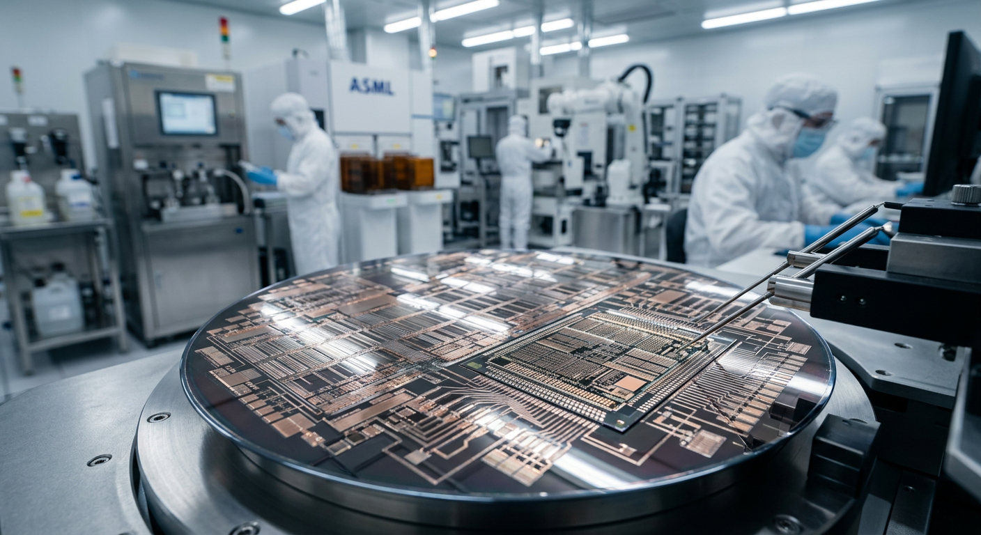 마벨의 핵심 전략인 맞춤형 ASIC 반도체 설계 및 제조 현장을 시각화